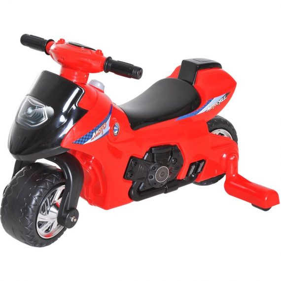 HOMCOM Moto Enfants Stabilisateurs Effets Lumineux 66 x 46 x 43 cm 3662970041826 370-053