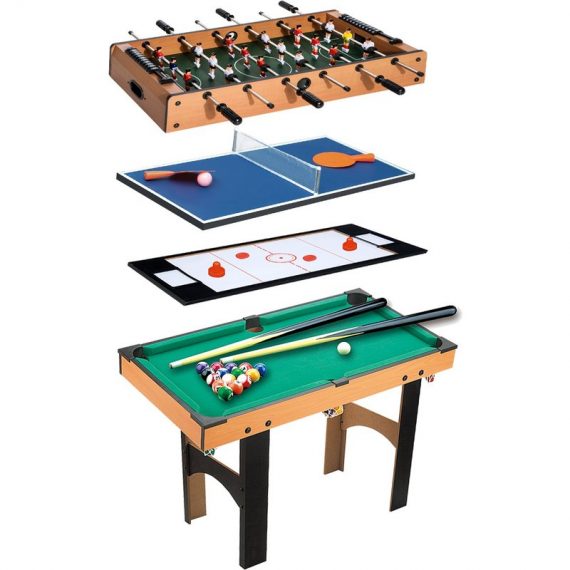 HOMCOM Table Multi-Jeux 4 en 1 + Accessoires en Bois 87 x 43 x 73 cm 3662970020548 A70-019
