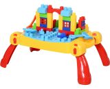 HOMCOM Table d'éveil enfant table d'apprentissage avec blocs de construction 46 pièces multicolore 3662970063859 3D0-001